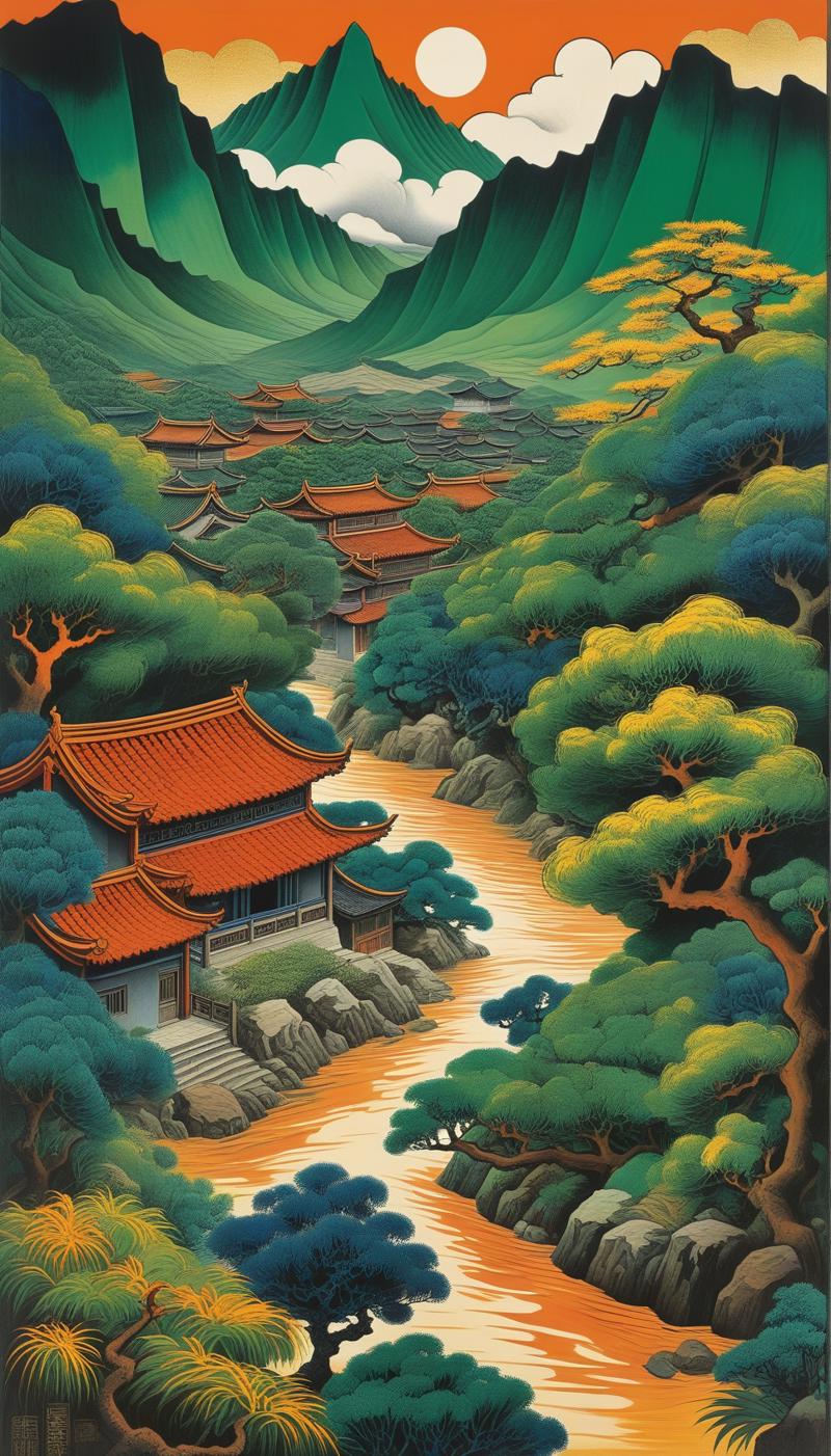 01614-1731290046-Chinese landscape painting,inspired by Wang Ximeng's landscape painting works Thousand Miles of Rivers and Mountains,_the inscri.png